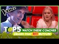 The best ALL CHAIR TURNS on THE VOICE! 🚨  | TOP5