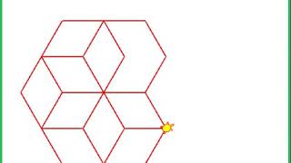[Python Sandbox] A Turtle Drawing a Pattern of Hexagons