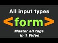 HTML input types | HTML Forms Tutorial | Form tag in HTML with all tags