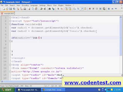 Validating Radio Buttons in Javascript Validating Radio Buttons in Javascript