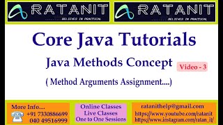 Core Java Tutorials | Method Arguments Assignment.. | by Ratan Sir | Ratanit