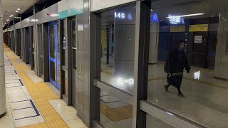 相鉄21000系21101編成（トップナンバー）が各駅停車浦和美園行きとして溜池山王駅3番線を発車するシーン（44G）2025.1.29.8:38