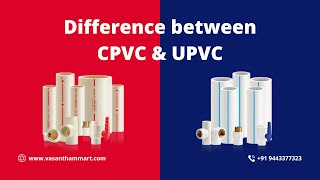 Difference between CPVC \u0026 UPVC | Ashirvad | Vasantham Traders