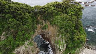 白山洞門【DJI MINI2】4k映像！四国最南端！高知県足摺岬から近いパワースポットの絶景♪ドローン空撮