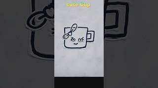 how to draw a cute Cup #shorts #art #viral #youtubeshorts @mrmohanarts