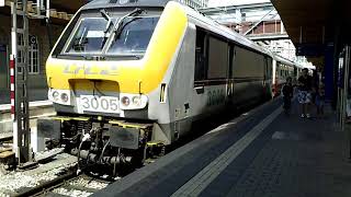 CFL E-Loc 3005 + NMBS I10 departing @ Railroad Station Luxembourg, Luxembourg