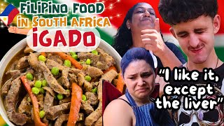 SOUTH AFRICANS REACTION TO OUR FILIPINO IGADO | KYLE'S REVIEW OF MY COOKING | EPI 208