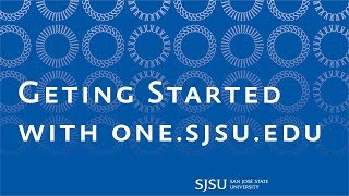 Getting Started with one.sjsu.edu