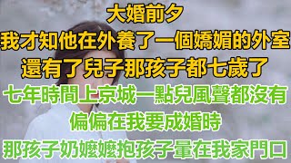 （完結文）大婚前夕，我才知他在外養了一個嬌媚的外室，還有了兒子那孩子都七歲了，七年時間上京城裏一點兒風聲都沒有，偏偏在我要成婚時，那孩子奶嬤嬤抱孩子暈在我家門口！#穿越#古代#言情#重生#復仇#爽文