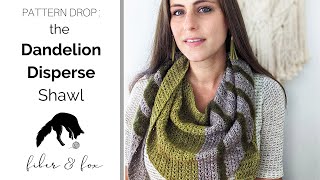 Pattern Drop: the Dandelion Disperse Shawl - a dandelion stitch crochet triangle shawl pattern!