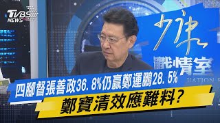 少康戰情室｜四腳督張善政36.8%仍贏鄭運鵬28.5% 鄭寶清效應難料?