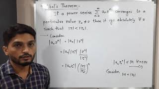 Complex Analysis  | Unit 1 | Lecture 36 | Abel's Theorem