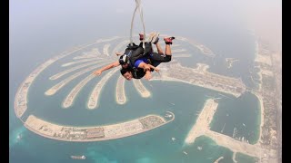 Skydive Dubai Palm | Tandem Skydive | Extreme Air Sports | 迪拜棕榈岛跳伞