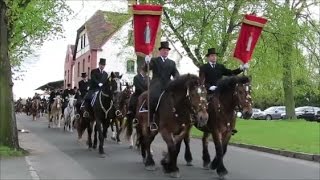 Ralbitzer Osterreiter in Wittichenau 2017 Ankunft