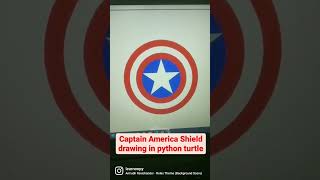 How to Draw Captain America Shield Using Python Turtle | Captain America | Chris Evans | Learnonpy |