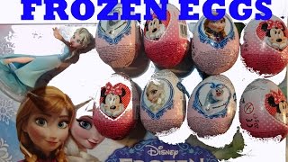 Disney FROZEN 8 Surprise Eggs MINNIE MOUSE La Reine des Neiges 2 Oeuf surprise