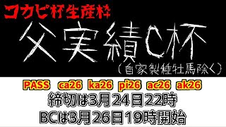 【ダビスタ】第5回コカピ杯　父実績C限定BC生産枠【ブリーダーズカップ】