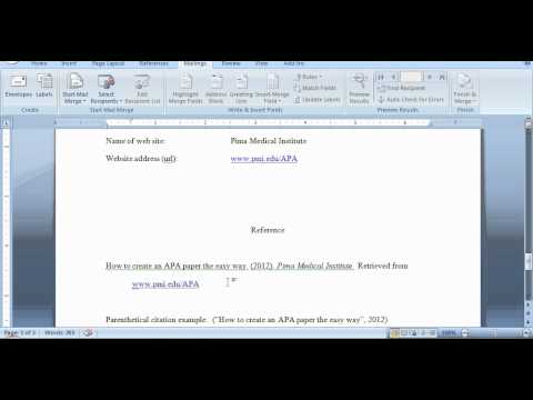 APA Format for a Website Reference APA Format for a Website Reference