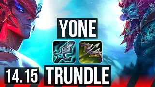 YONE vs TRUNDLE (TOP) | 9/1/2, 66% winrate | EUNE Master | 14.15