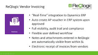 ReQlogic Vendor Invoice Demo