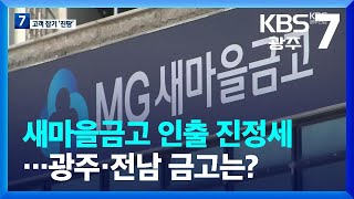 새마을금고 인출 진정세…광주·전남 금고는? / KBS  2023.07.10.