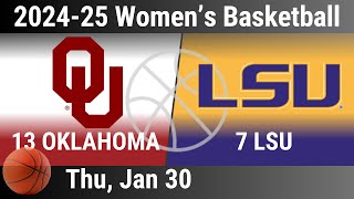 2025 Jan 30 - WBB - 13 Oklahoma vs 7 LSU - 2024-25 Women's Basketball - 20250130