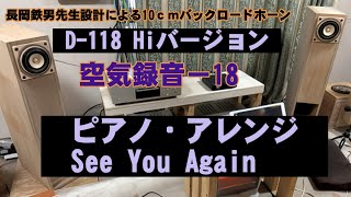 D-118・Hiバージョン　空気録音　SeeYouAgain　バックロードホーン　長岡鉄男　FOSTEX FE108-Sol