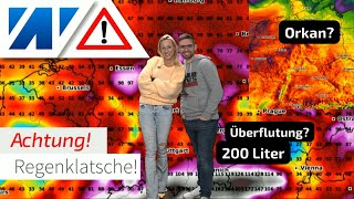 WARNUNG: Sintflutartige Niederschläge in Deutschland! Heftiger Sturm mit Gewitter und Starkregen!