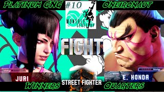 PlatinumGNG (Juri) Vs. Oneironaut (Ehonda) - Street Fighter 6 - WQF - Monthly Level Up 10