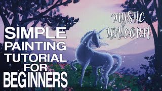 Simple Painting Tutorial For Beginners Mystic Unicorn