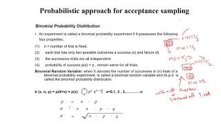 Binomial Distribution application for acceptance sampling