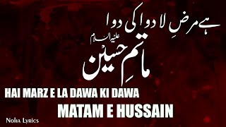 Hai Marz La Dawa ki Dawa Matam e Hussain | Noha Lyrics | Noha 2023