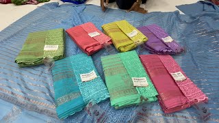 From 165/-‼️wholesale Designer Fancy sarees in chickpet Bangalore😍single saree courier available