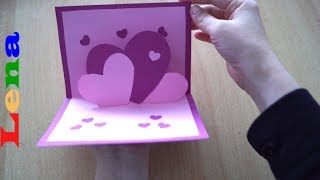Kreativ mit Lena - Karte zum Muttertag basteln - How to make Happy mother's day card