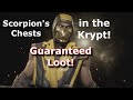 MK11 Krypt - All chests with guaranteed Scorpion's loot!