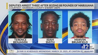 88 pounds of marijuana seized in Harrison County; 3 arrested