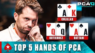 Top 5 SICKEST Hands at the $10K PCA Main Event 2023 ♠️ PokerStars