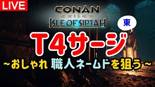 【シプター島Live】東・T４サージで職人ネームドを狙う！＜シングルモード・難易度：野蛮＞【コナンエグザイル/コナンアウトキャスト/Conan Exiles/Isle of Siptah】