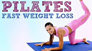 PILATES FAST WEIGHT LOSS WORKOUT (BODYWEIGHT) | Daily Workout at Home