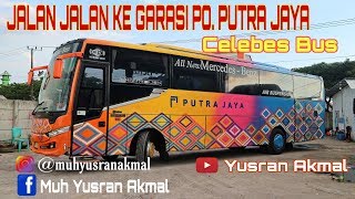 Celebes Bus| Jalan jalan ke garasi Po. Putra Jaya di Makassar