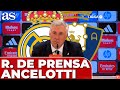 ANCELOTTI,  RUEDA PRENSA COMPLETA hoy REAL MADRID 4 - OSASUNA 0 hat-trick Vinicius y lesiones