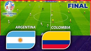 Argentina vs. Colombia | Copa America 2024 | Messi vs Colombia | PES Gameplay