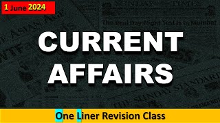 1 June Current Affairs 2024  Daily Current Affairs Current Affairs Today  Today