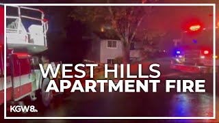 Dozens displaced, 8 injured in apartment building fire west of Portland