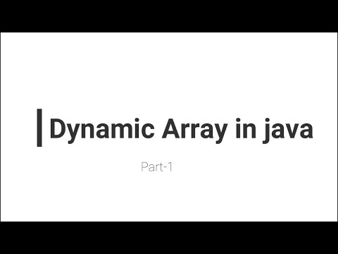 Dynamic Array In Java In Hindi - YouTube