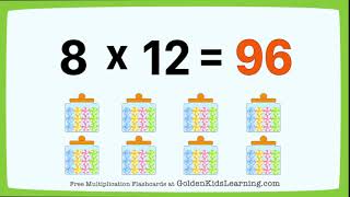 Multiplication Concept Multiply by 8 | Times 8 Table | Golden Kids Learning