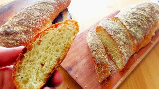 FILONCINI DI PANE LEGGERO E CROCCANTE PANE FATTO IN CASA - SENZA IMPASTARE - PANE FACILE E VELOCE