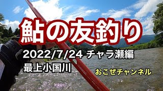 鮎の友釣り　2022/7/24 チャラ瀬編　最上小国川