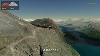 Besseggen ∆ hiking trails ∆ 3d-trail.com/norway/