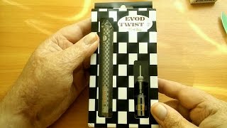 Unpacking Evod Twist III  electronic cigarette kit M16 Dual Coil(silver).